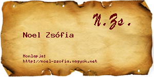 Noel Zsófia névjegykártya